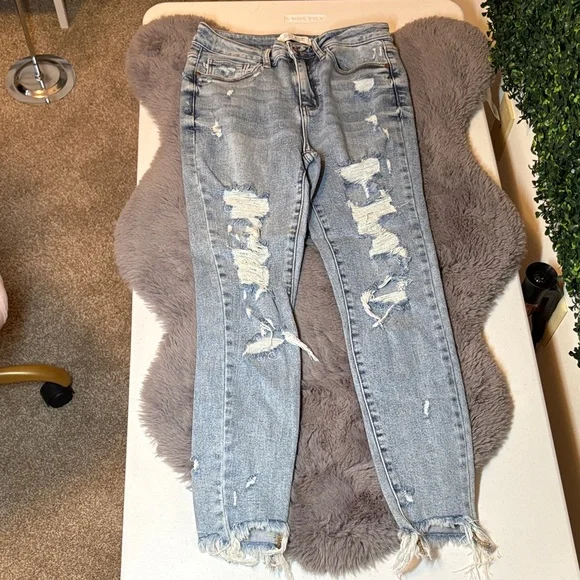 Judy Blue Distressed Skinny Fit Jeans - Picture 5 of 5